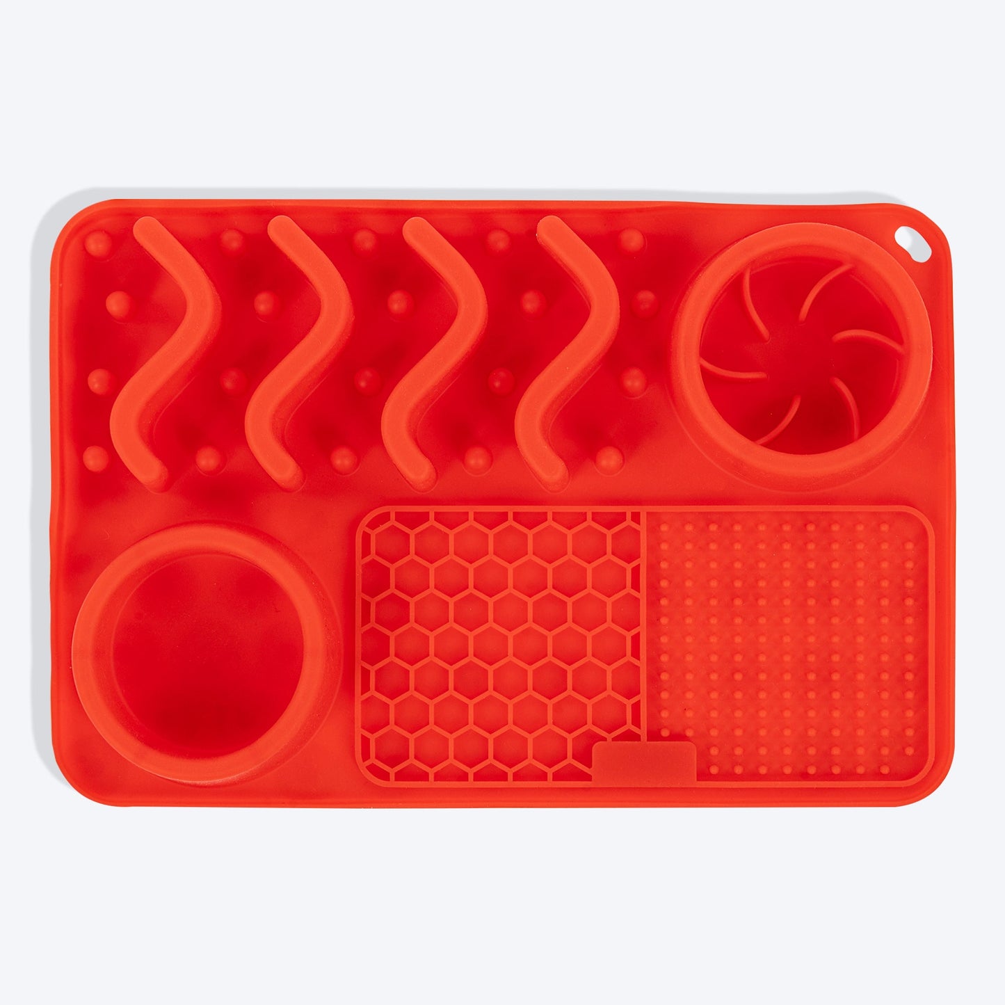 HUFT Paws & Play Puzzle Lick Mat For Dog & Cat - Red - Heads Up For Tails