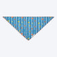 HUFT X Pinklay Jungle Joyride Knot Bandana For Dog - Blue & Orange - Heads Up For Tails