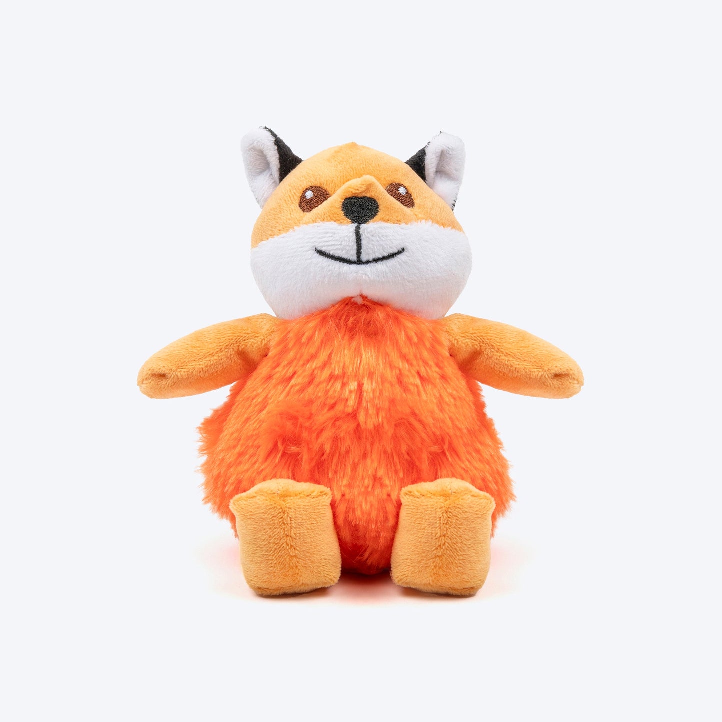 TLC Snuggle Fox Squeaky Plush Toy For Puppies & Small Dogs - Brown - Heads Up For Tails