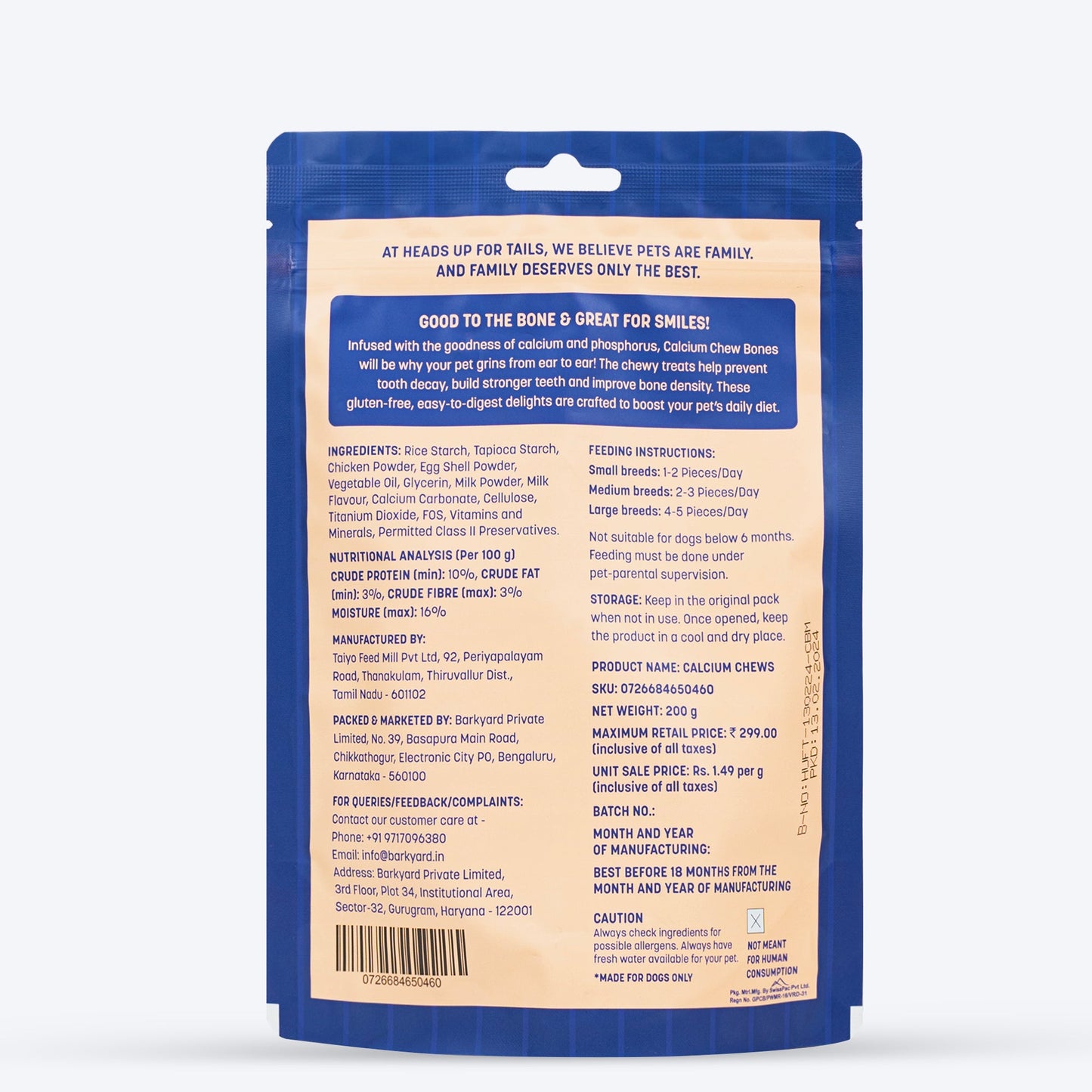 HUFT Calcium Chews Bite-Sized Bone Treats For Dog - Milk Flavour_09