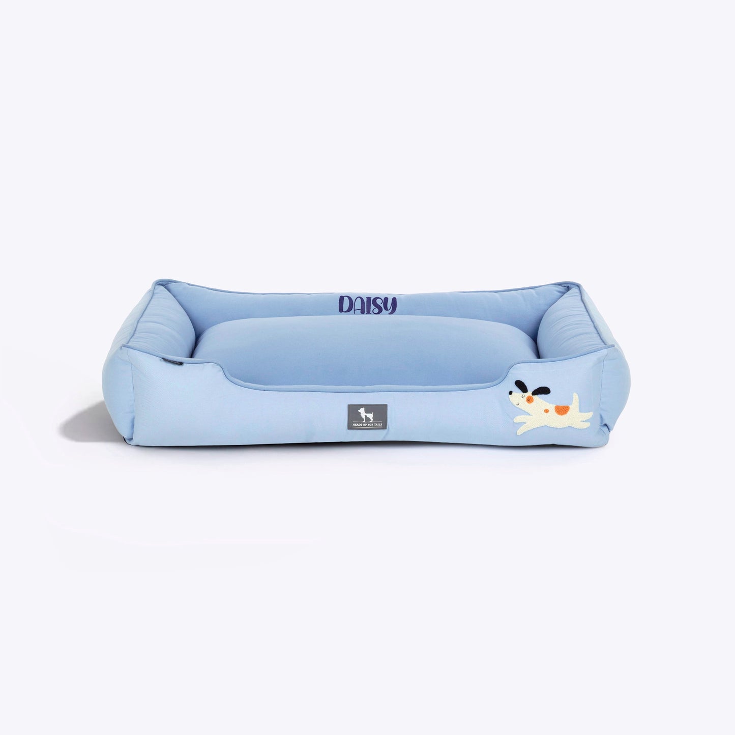 HUFT Personalised Doggie Classic Lounger Bed For Dog - Blue