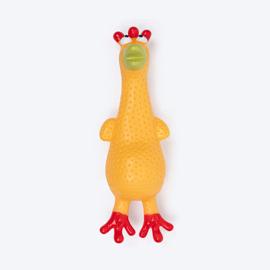 TLC Henny Penny Squeaky Chew Toy For Dog - Yellow - Heads Up For Tails
