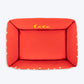 HUFT Personalised Sweethearts Lounger Bed For Dog - Red