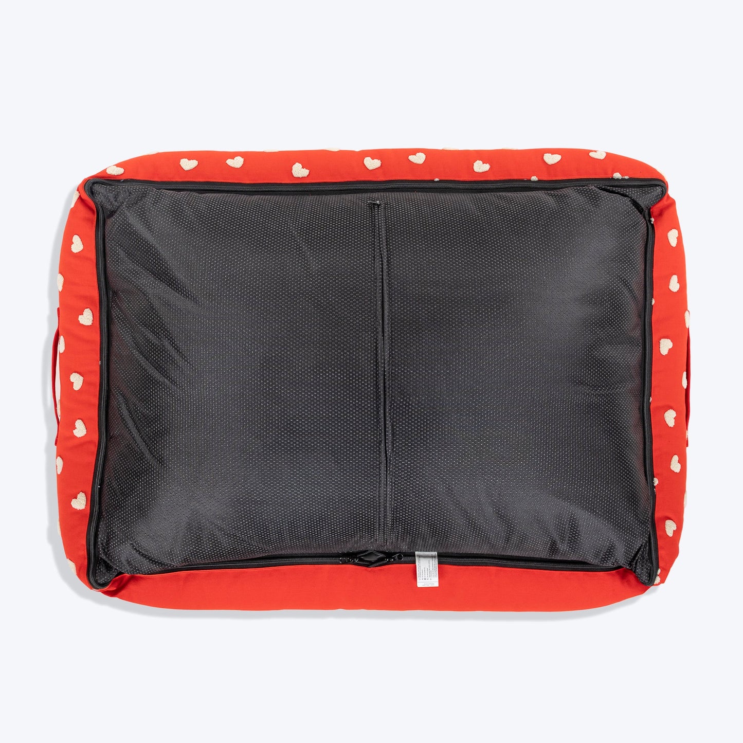HUFT Personalised Sweethearts Lounger Bed For Dog - Red
