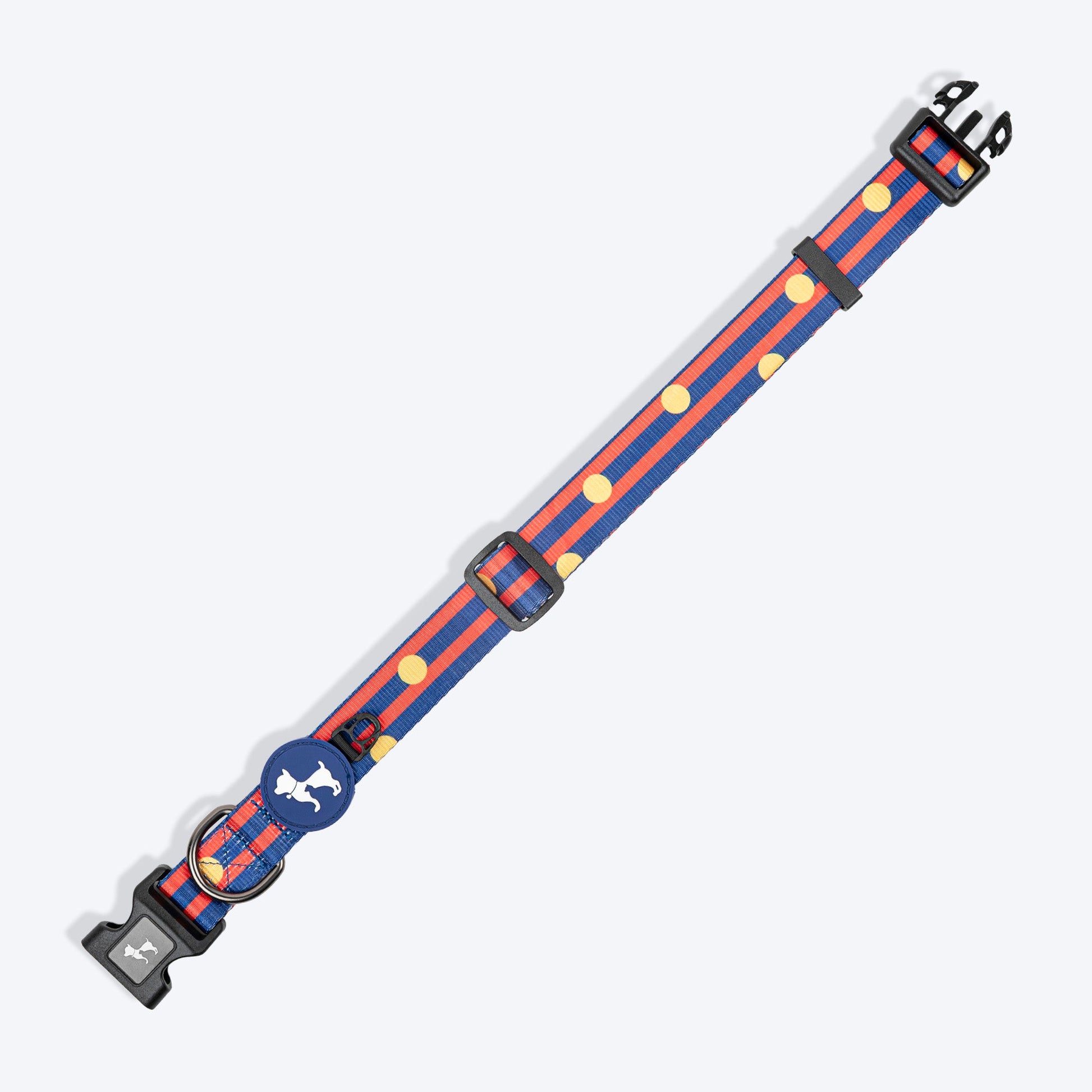 HUFT Playstripes Collar For Dog - Rust & Navy - Heads Up For Tails
