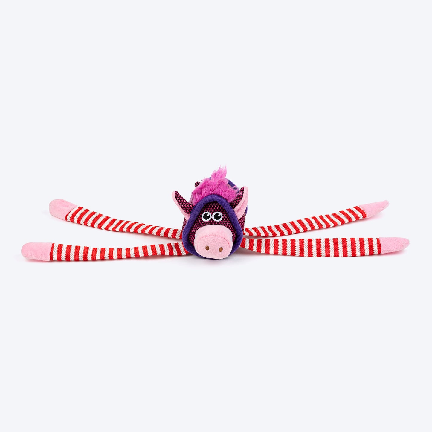 HUFT Pretty Piggie Plush Toy For Dog - Red & White - Heads Up For Tails