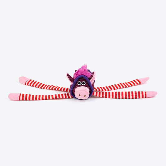HUFT Pretty Piggie Plush Toy For Dog - Red & White - Heads Up For Tails