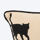 HUFT Whisker Love Printed Cushion For Pet Lovers - Beige & Black - Heads Up For Tails