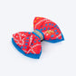 HUFT Festive Bandhej Bling Dog Bow Tie - Pink & Blue - Heads Up For Tails