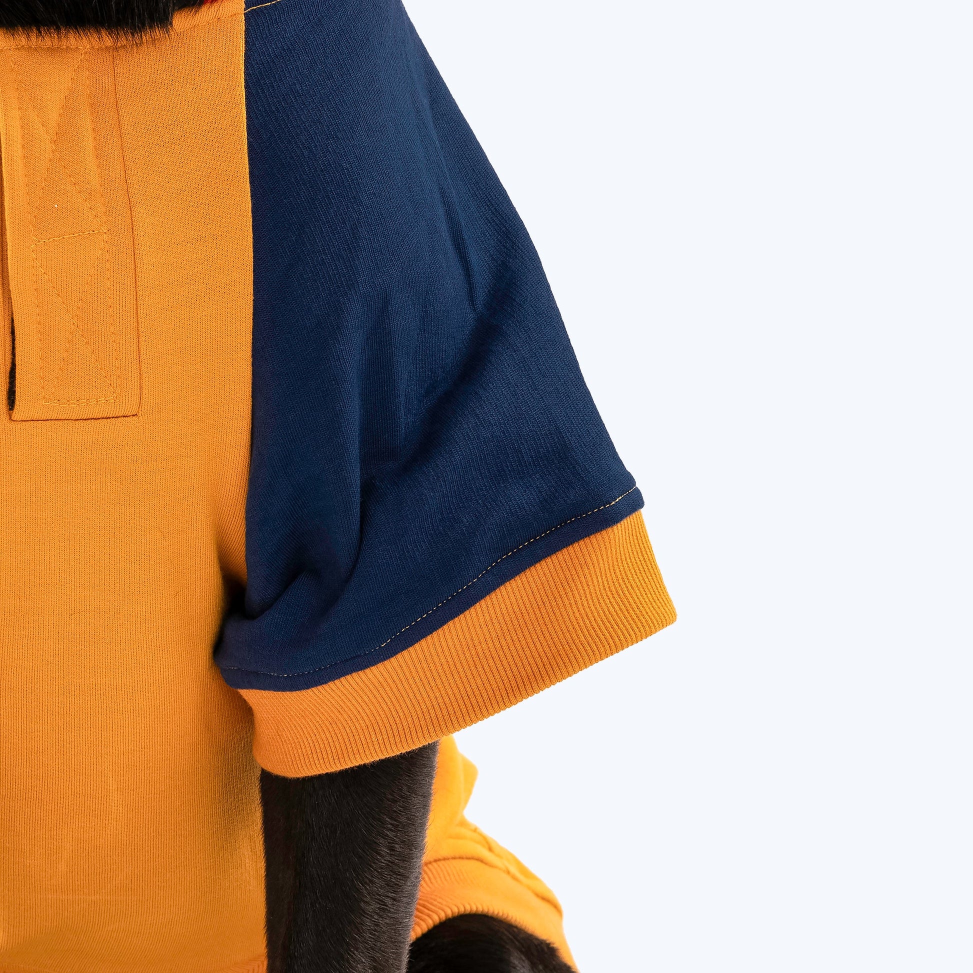 HUFT Colour Block Hoodie Sweatshirt For Pets- Mustard - Heads Up For Tails