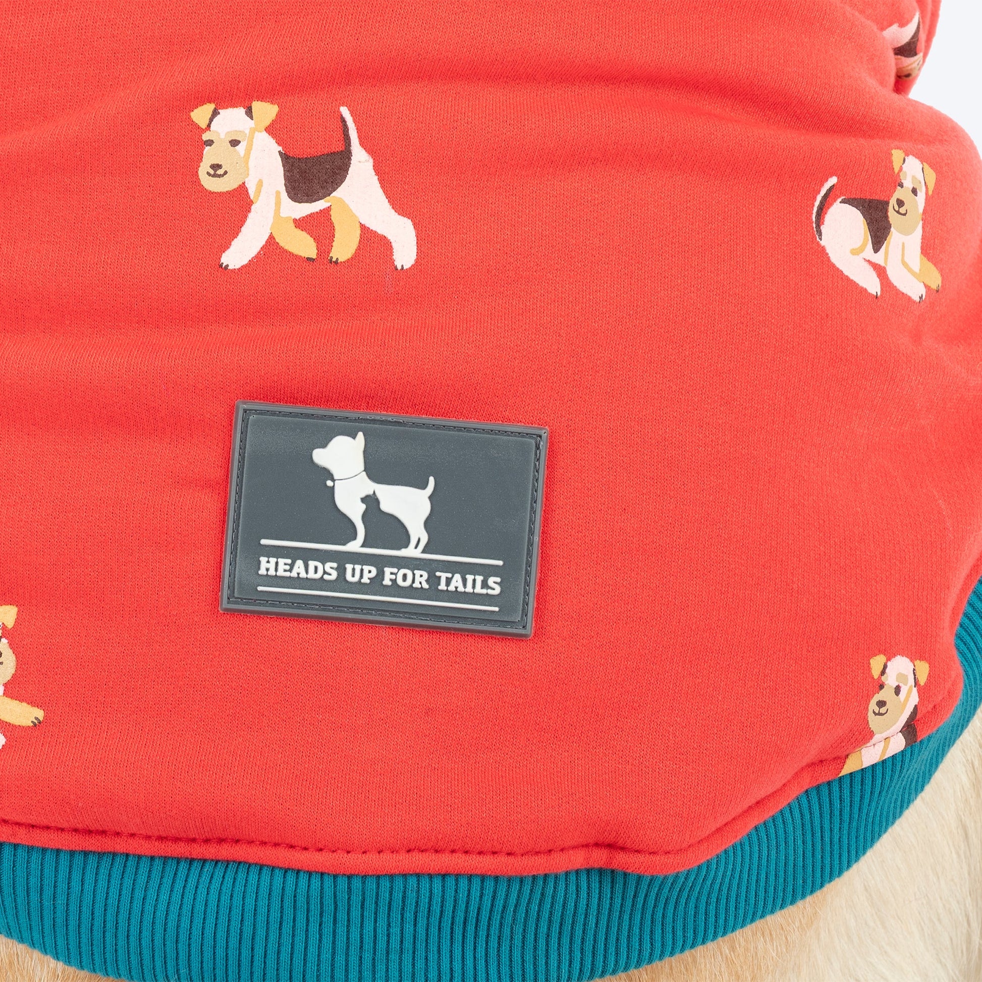 HUFT Pup Parade Sweatshirt For Big Dog - Red - Heads Up For Tails