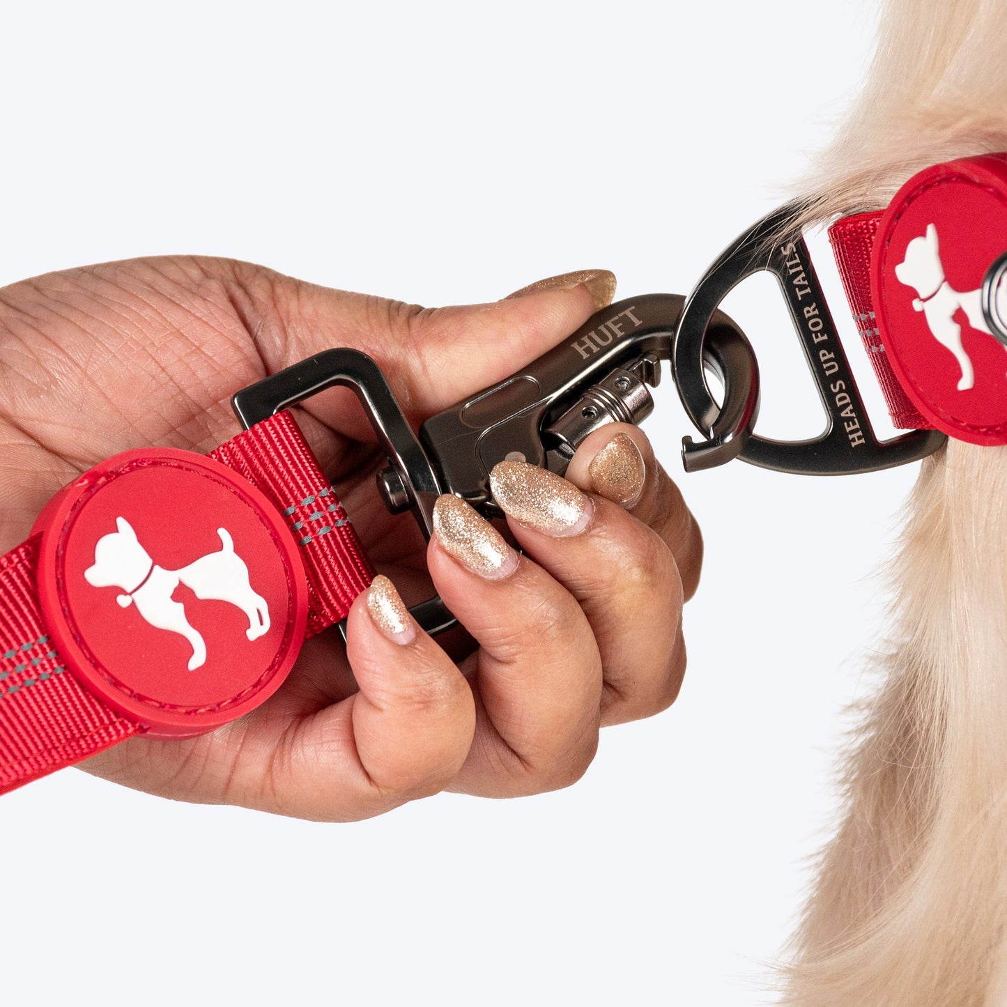 HUFT Comfort Plus Leash For Dog - Red - Heads Up For Tails