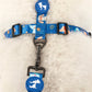 HUFT Twinkle Tails Adjustable Harness For Dog - Blue - Heads Up For Tails