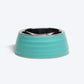 HUFT Waves Embossed Melamine Bowl For Dogs - Aqua - Heads Up For Tails