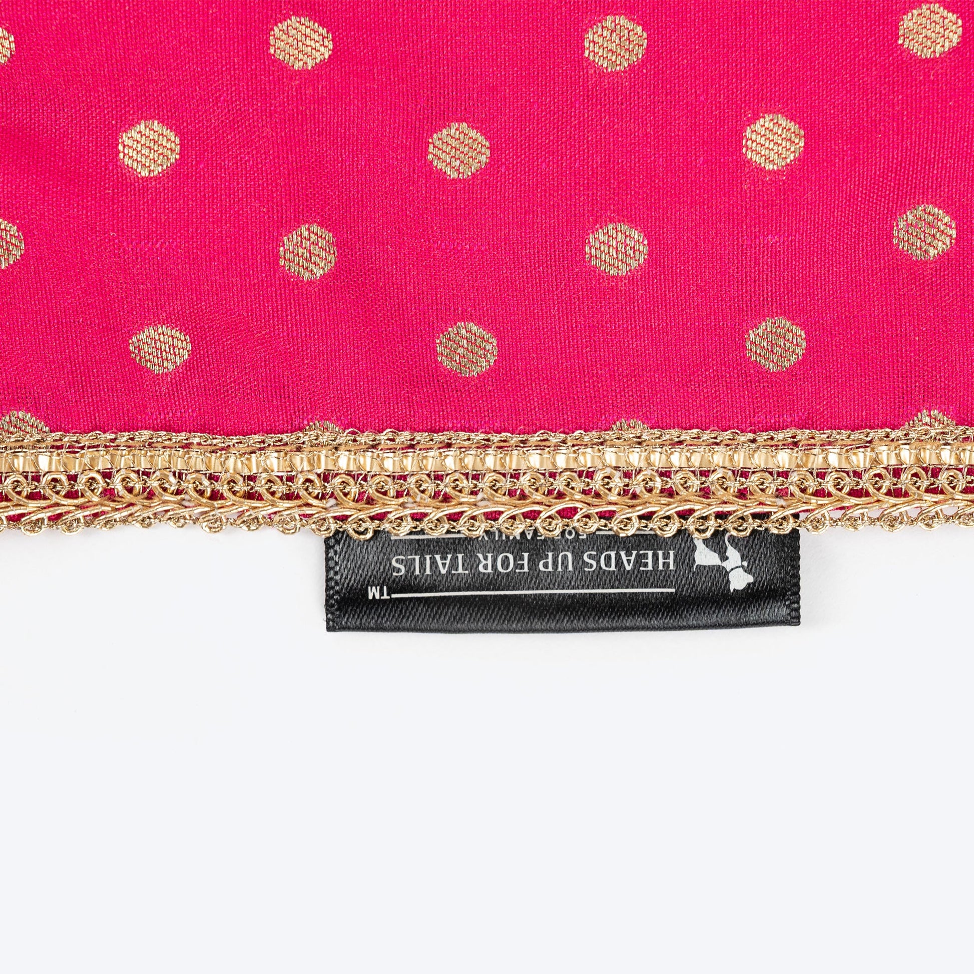 HUFT Desi Glam Knot Bandana For Dog - Pink - Heads Up For Tails