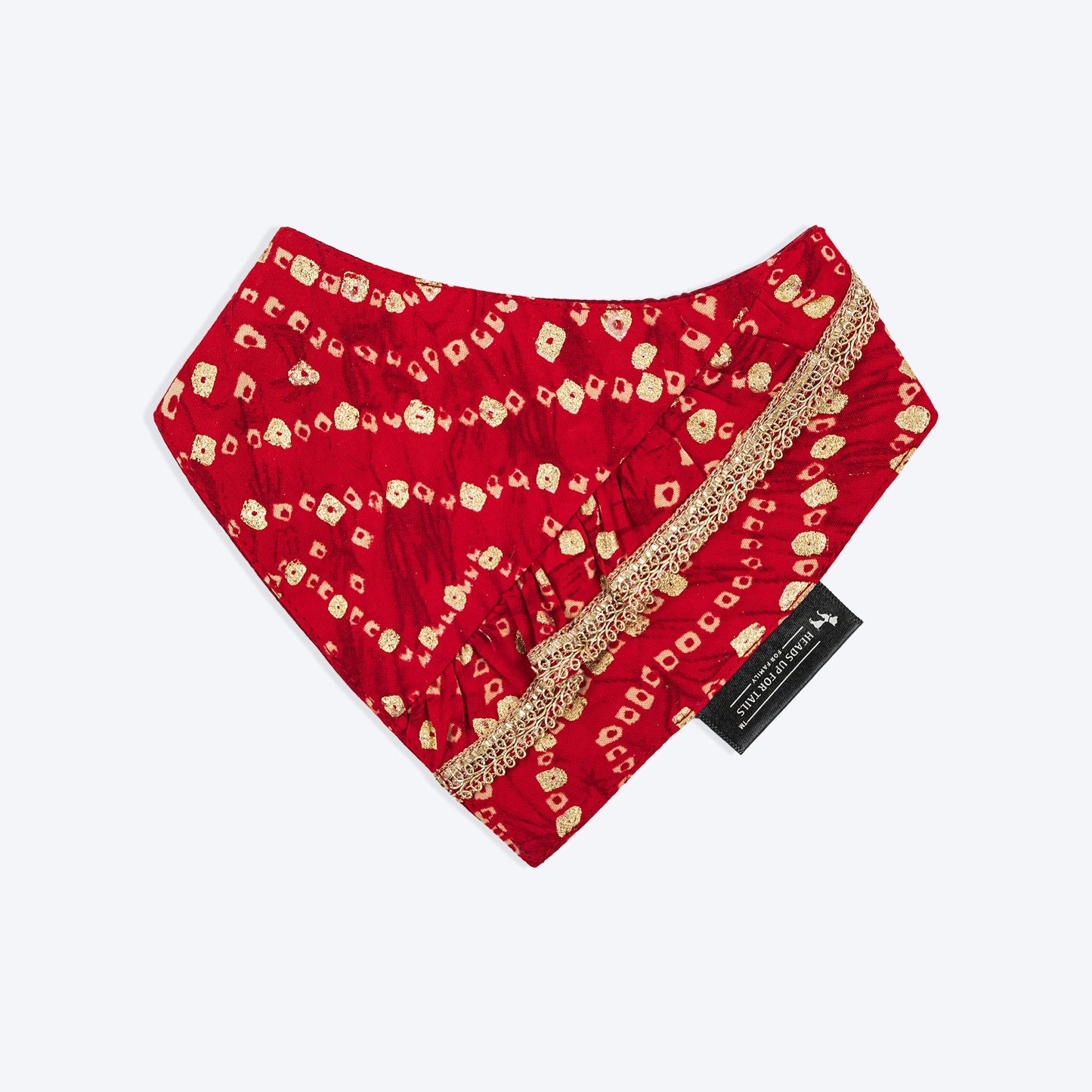HUFT Super Sitara Scarf For Cat & Puppy - Red - Heads Up For Tails