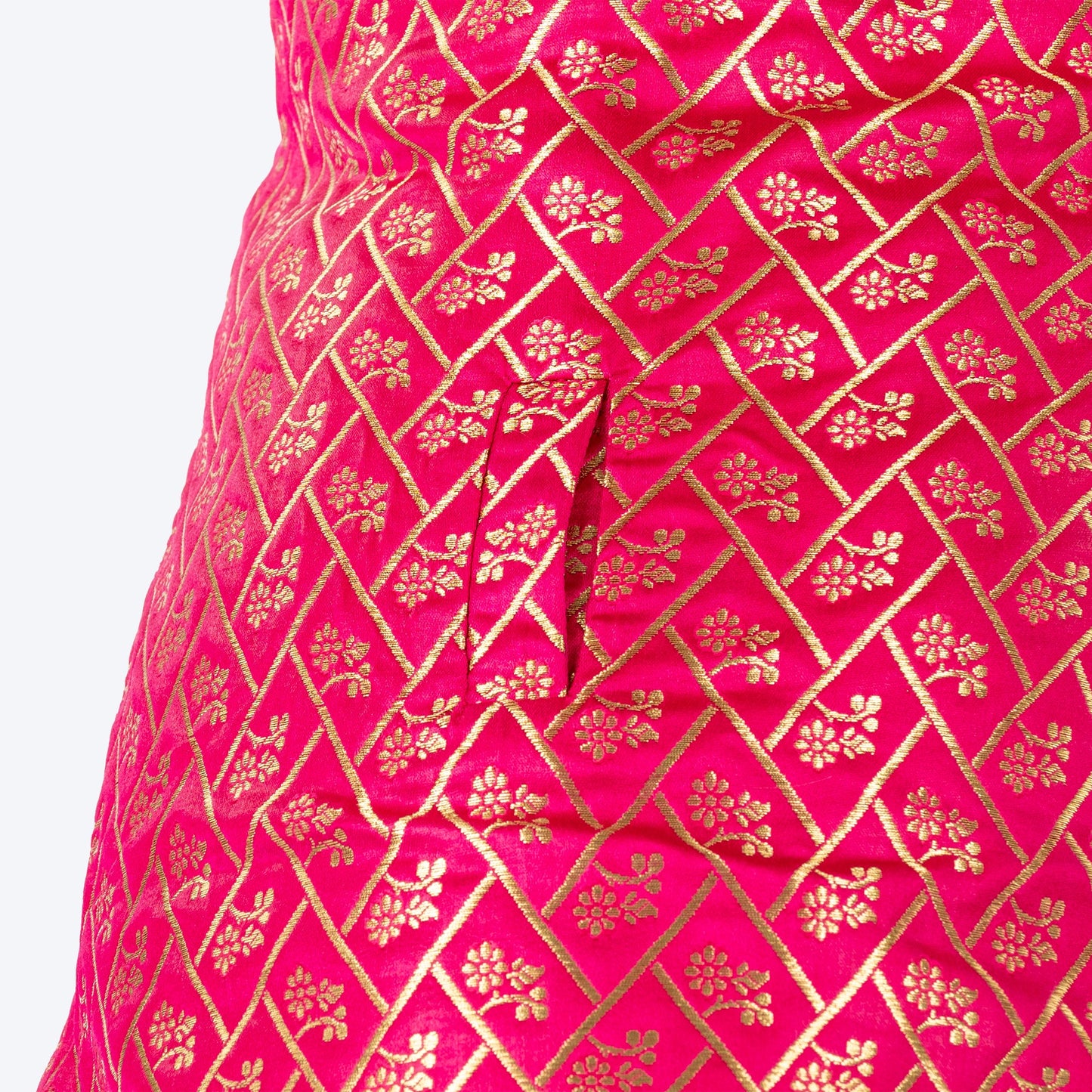 HUFT Petals & Pyaar Brocade Sherwani For Dog - Rani Pink - Heads Up For Tails