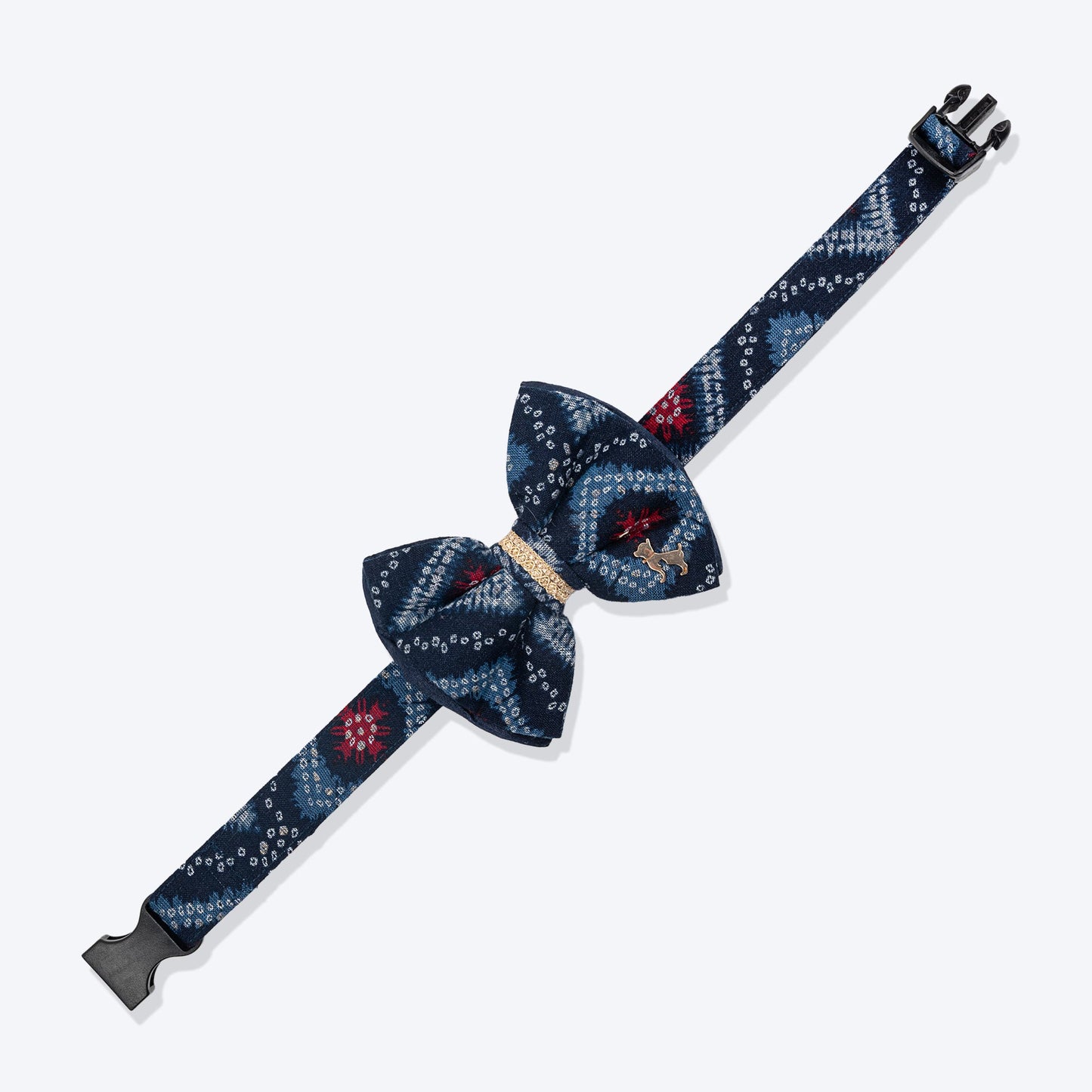 HUFT Rang Riwaz Bow Tie With Strap For Dog - Blue - Heads Up For Tails