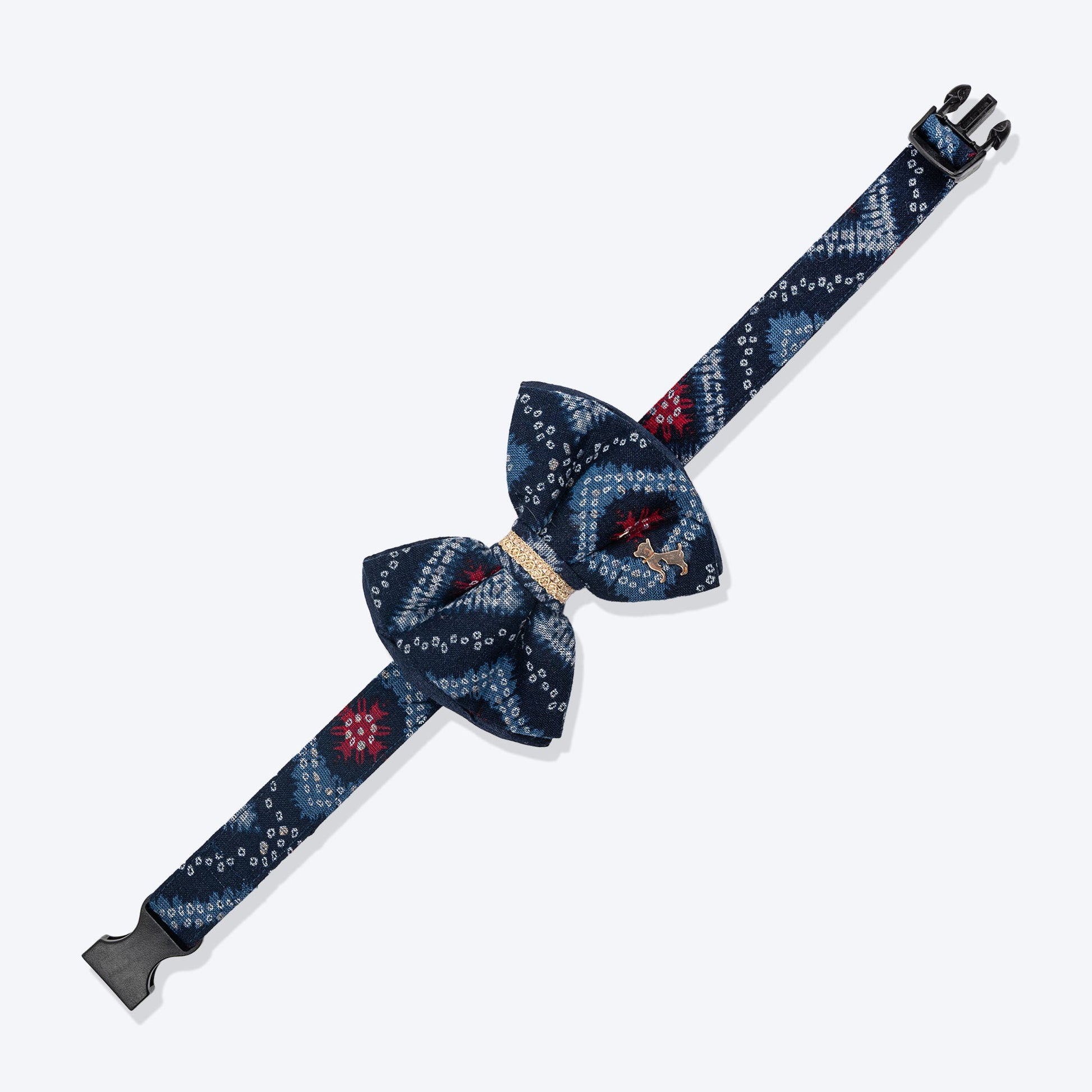 HUFT Rang Riwaz Bow Tie With Strap For Dog - Blue - Heads Up For Tails