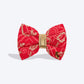 HUFT Bandhani Breeze Bow Tie For Dog - Scarlet Red - Heads Up For Tails