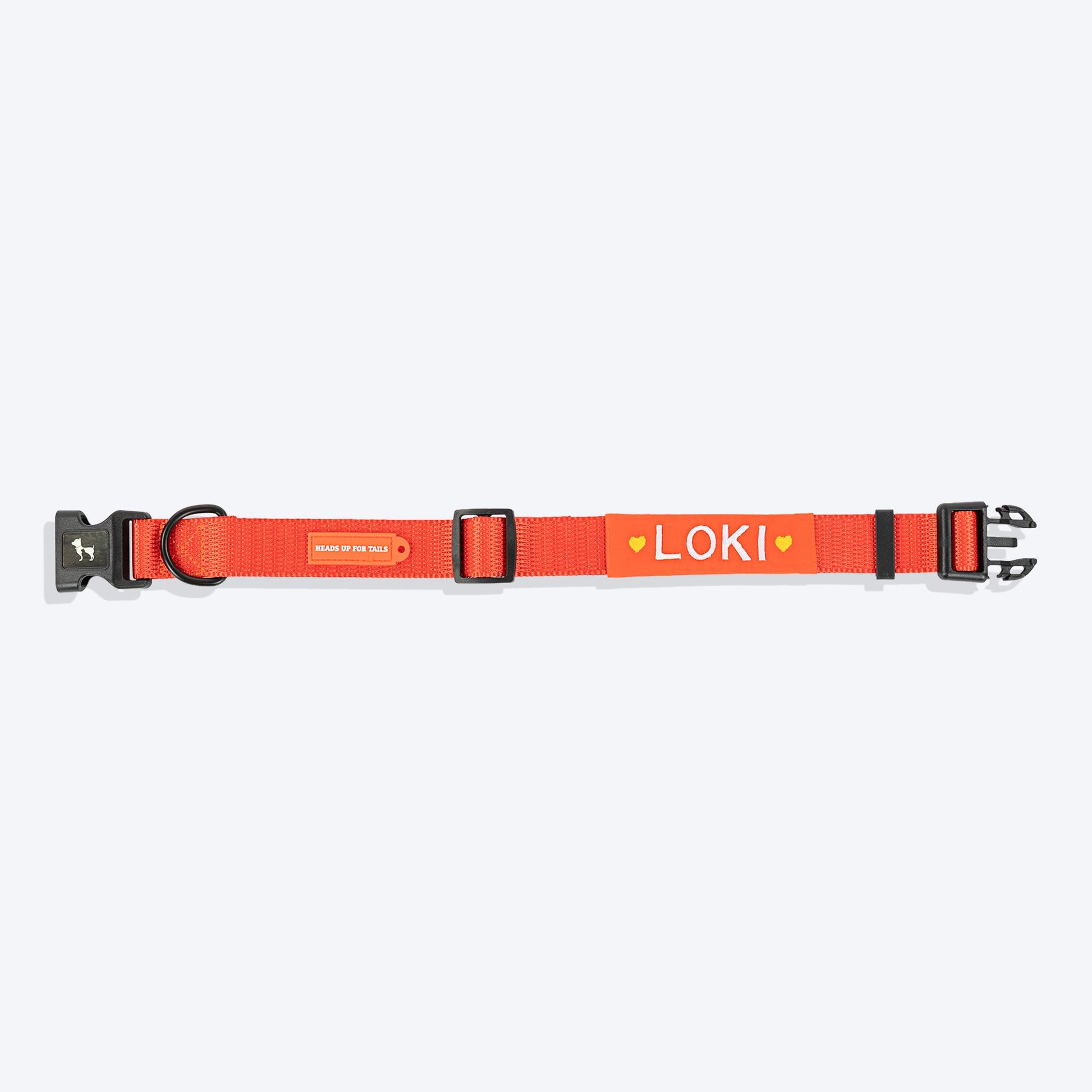 HUFT Personalised Classic Dog Collar - Rust Orange - Heads Up For Tails