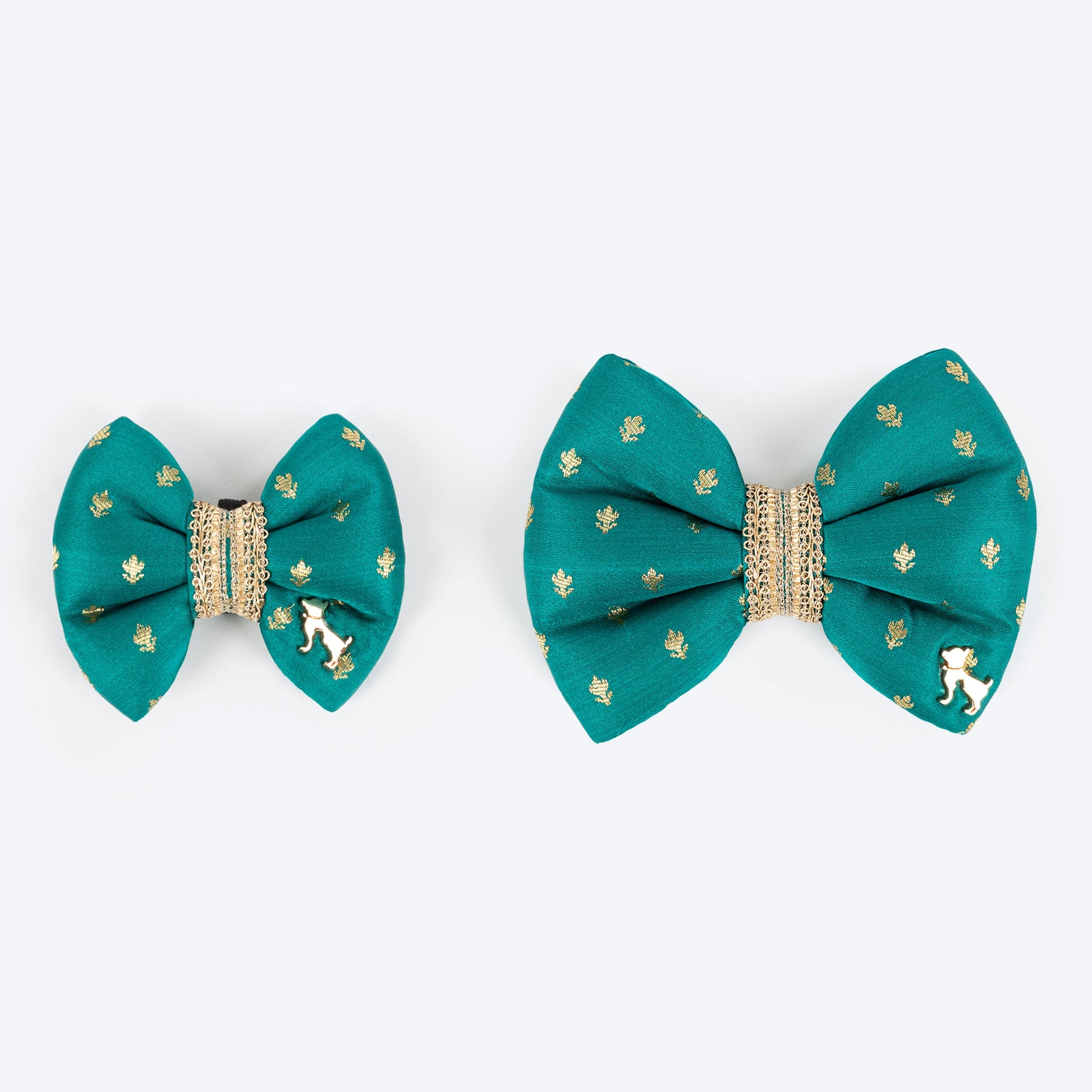 HUFT Desi Dazzle Bow Tie For Dog - Green - Heads Up For Tails