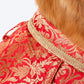 HUFT Customised Shahi Pawloom Brocade Kurta With Dupatta For Dog - Red - Heads Up For Tails