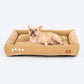 HUFT Flutter Of Love Lounger Bed For Dog - Light Brown - Heads Up For Tails