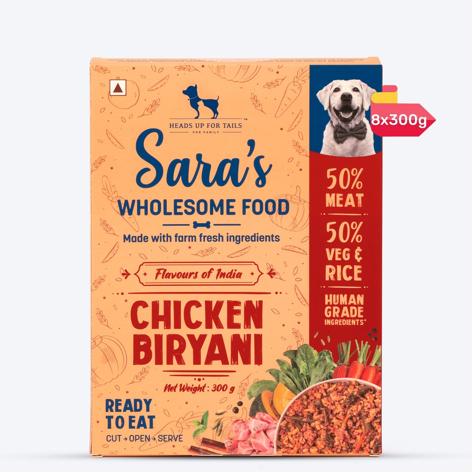 HUFT Sara's Wholesome Food (Flavours of India) - Chicken Biryani (300 g) - Heads Up For Tails