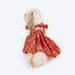 HUFT Customised Sona Sitara Brocade Lehenga Dress For Dog & Cat - Red - Heads Up For Tails