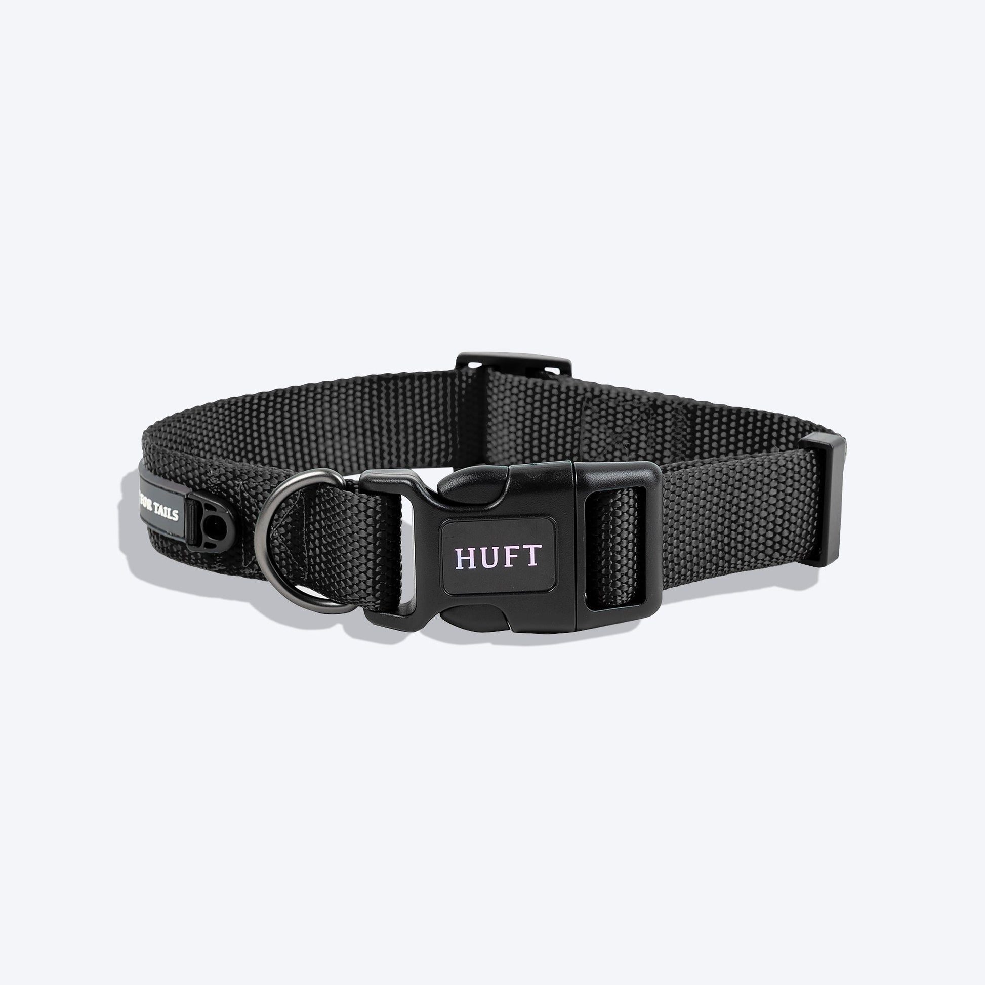 HUFT Basics Dog Collar & Leash Set - Classic Black - Heads Up For Tails