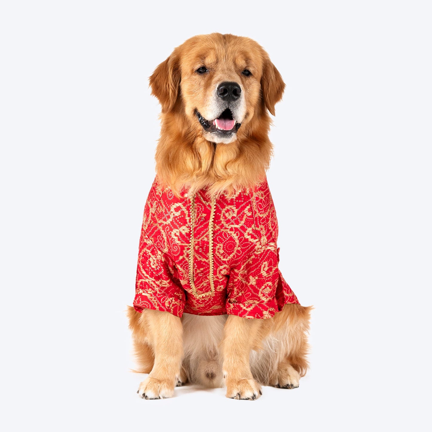 HUFT Festive Bliss Kurta For Dog - Red - Heads Up For Tails