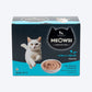 Meowsi by HUFT Tuna & Shrimp Mousse Cat Wet Food, 80 gm, grain-free, with vitamins and minerals for balanced nutrition.