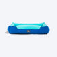 HUFT Classic Lounger Dog Bed - Blue & Turquoise - Heads Up For Tails