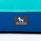 HUFT Classic Lounger Dog Bed - Blue & Turquoise - Heads Up For Tails