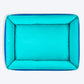HUFT Classic Lounger Dog Bed - Blue & Turquoise - Heads Up For Tails