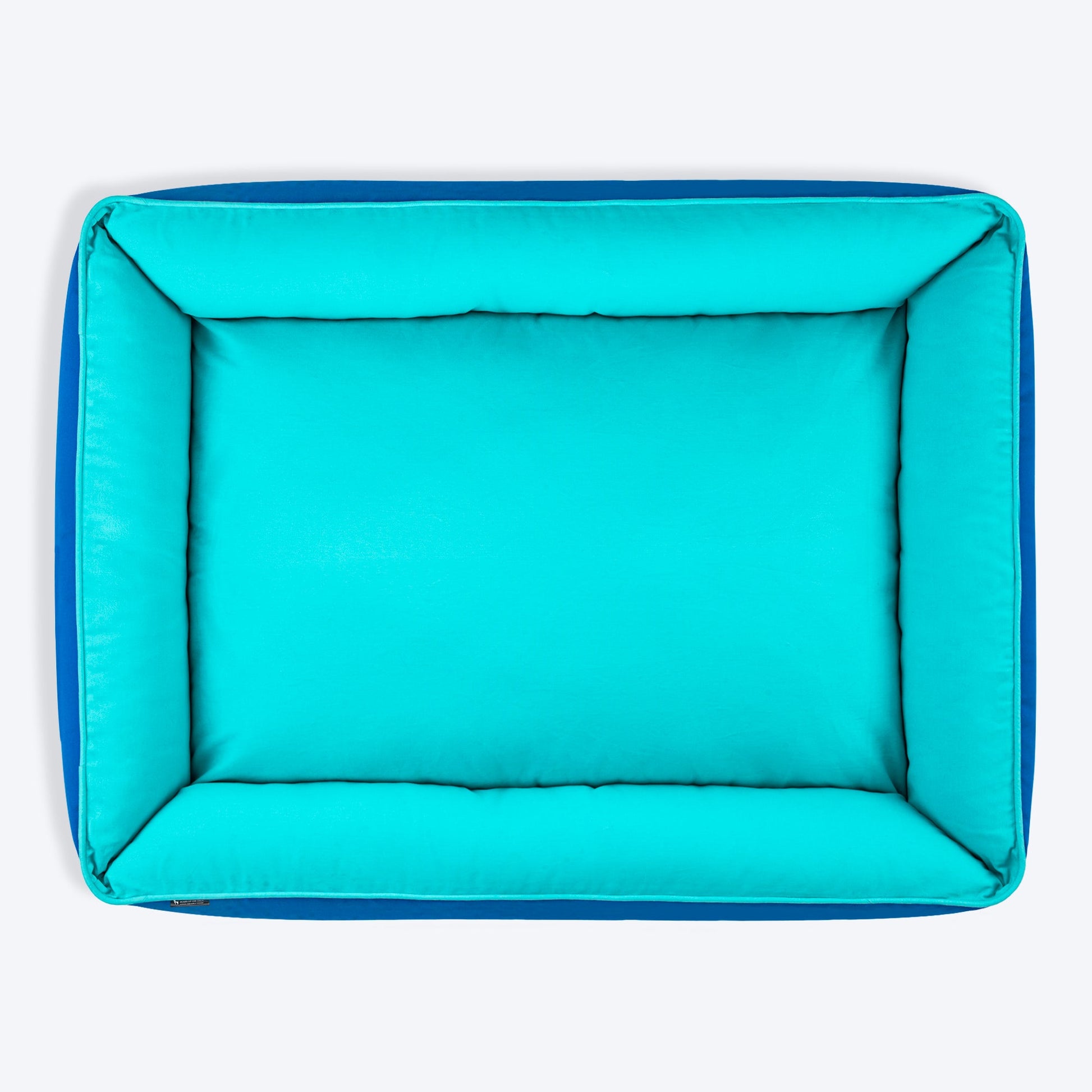 HUFT Classic Lounger Dog Bed - Blue & Turquoise - Heads Up For Tails
