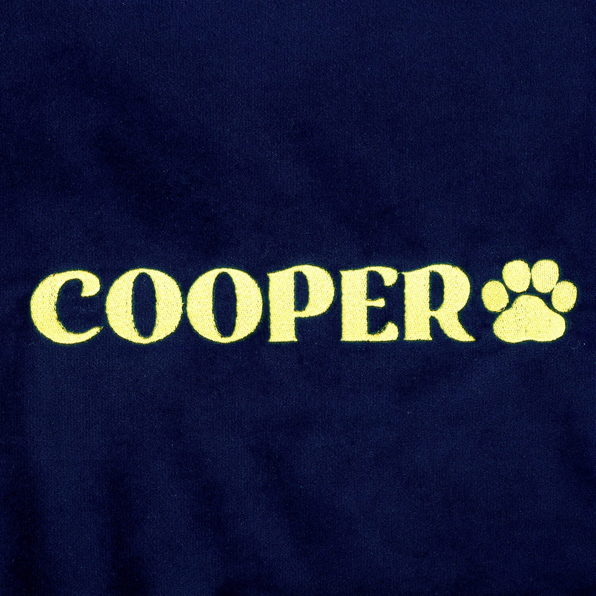 HUFT Personalised Luxe Velvet Blanket For Dog & Cat - Dark Navy - Heads Up For Tails