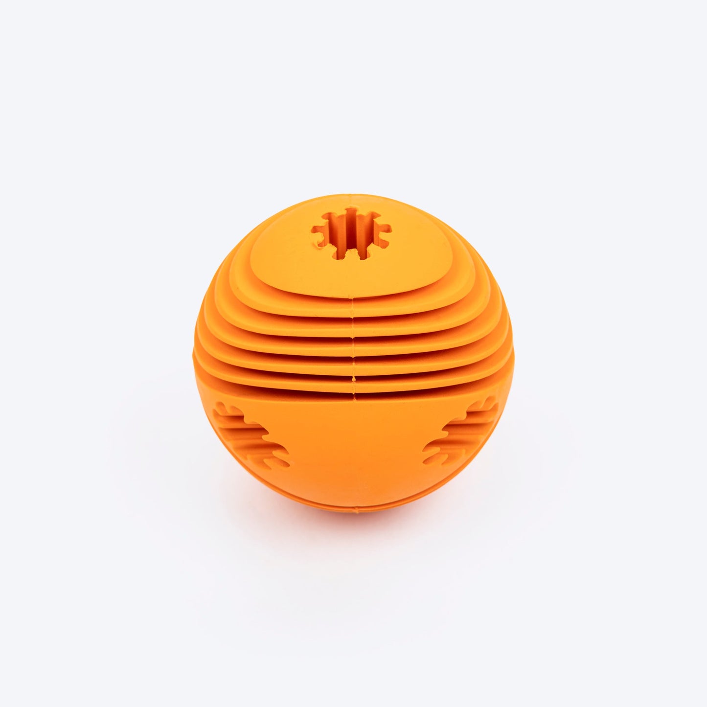 TLC Spiral Textured Ball Chew Toy For Dog - Orange - Heads Up For Tails