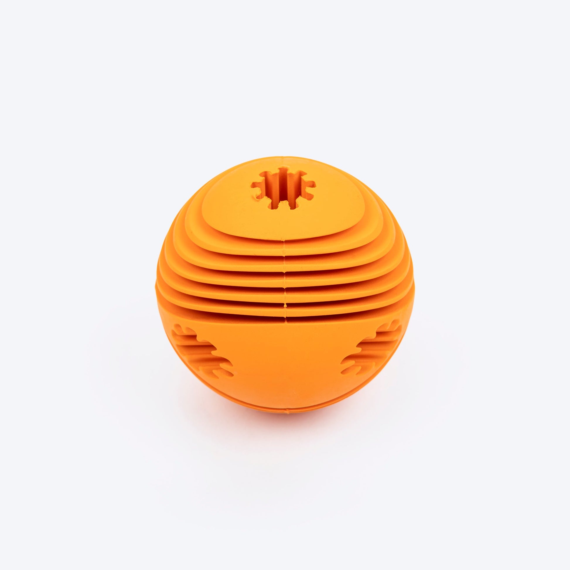 TLC Spiral Textured Ball Chew Toy For Dog - Orange - Heads Up For Tails