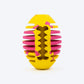 HUFT Ruff Rugby Ball Chew Toy For Dog - Pink & Yellow - Heads Up For Tails