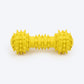 TLC Spiky Dumbbell Squeaky Chew Toy For Dog - Yellow - Heads Up For Tails