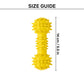 TLC Spiky Dumbbell Squeaky Chew Toy For Dog - Yellow - Heads Up For Tails