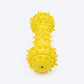TLC Spiky Dumbbell Squeaky Chew Toy For Dog - Yellow - Heads Up For Tails