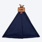HUFT Personalised Teepee Tent For Dogs and Cats - Navy & Brown - Heads Up For Tails