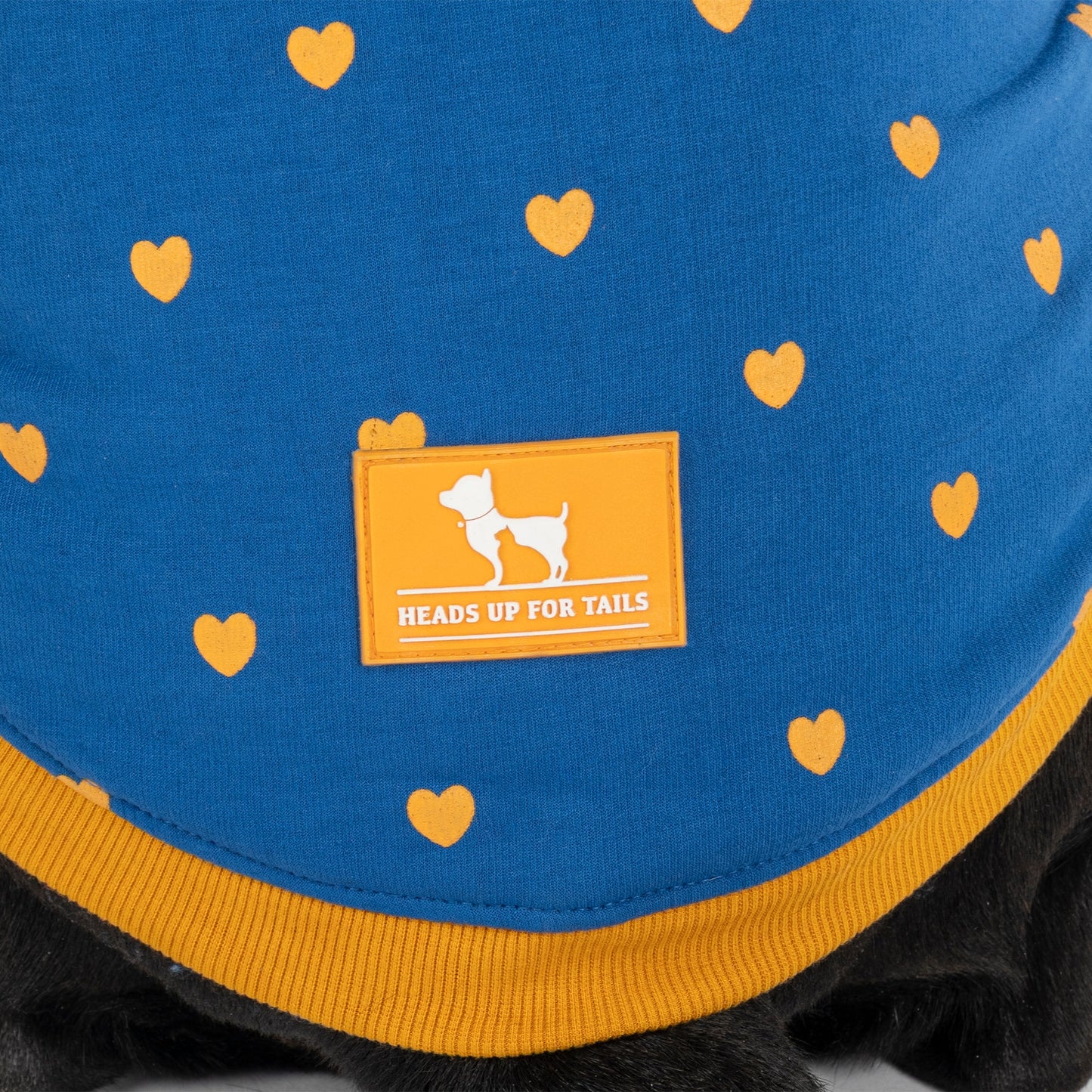 HUFT Honey Hearts Sweatshirt With Hood For Dog - Blue - Heads Up For Tails