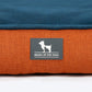 HUFT Rustic Retreat Dog Bed - Rust & Navy - Heads Up For Tails