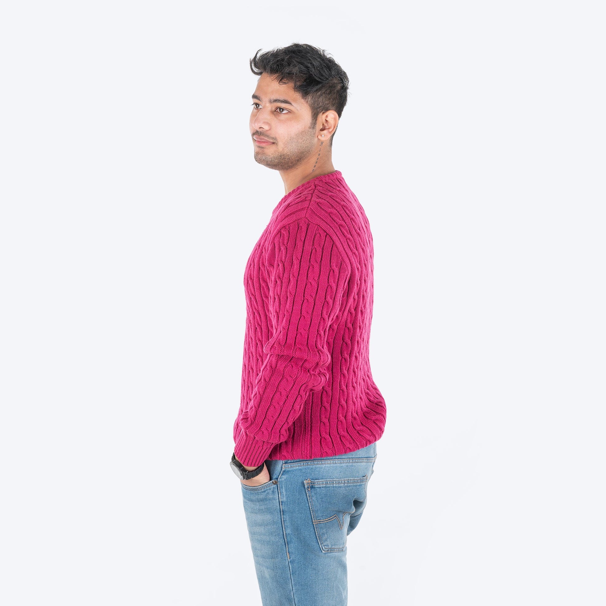 HUFT Twinning Classic Sweater For Hoomans - Orchid Flower Pink - Heads Up For Tails