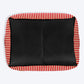 HUFT Bear Stripes Lounger Bed For Dog - Red & Ivory - Heads Up For Tails