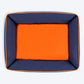HUFT Woofie Classic Lounger Bed For Dog - Blue & Orange - Heads Up For Tails